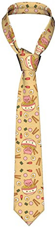 ASEELO Uhr Schmetterling Herren Krawatten Mode Anzug Krawatte Klassische Krawatte Skinny Krawatte für Hochzeit Business formelle Party, Leckerer Süßer Ramen, Einheitsgröße