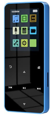 Fiorky MP3 Player with Bluetooth, 5.0 MP3 MP4 Player Touch Screen Sports Walkman FM Radio, Portable HiFi Sound Walkman Digital Audio Player with Speaker E-book Recording for Student