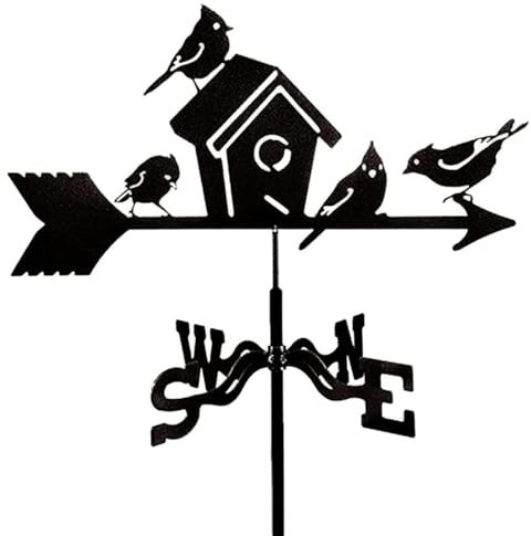 GNHG Banderuola segnavento, Indicatore di direzione del Vento Cavo,segnavento da Giardino Metallo,banderuola Rotante,Decorazione da Giardino