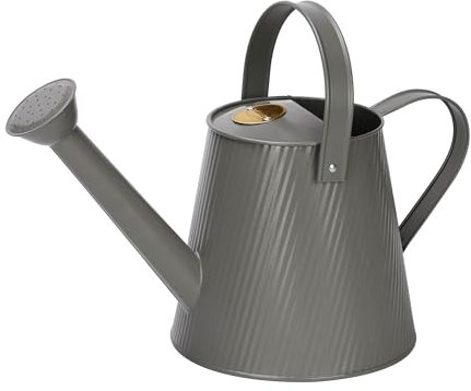 Simpa 3L 3 Litre Colour Metal Watering Can with Watering Rose - Matt Dark Grey
