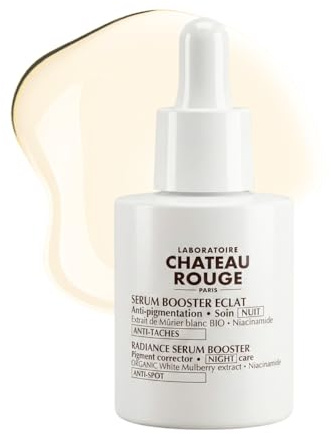 Laboratoire Château Rouge Sérum anti tache visage Booster Éclat, 30ml | Niacinamide & Murier Blanc BIO, Soin Nuit Correcteur de Taches Brunes & Teint Lumineux, Peaux Sensibles