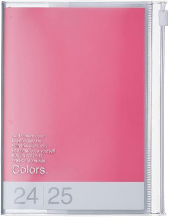 MARK'S 2024/2025 Taschenkalender A6 vertikal, COLORS, Pink: Von September 2024 bis Dezember 2025