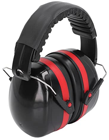 Casque de Protection des Oreilles, Réduction du Bruit Réglable, Rotation à 360 Degrés, Cache-oreilles en Mousse Multicouche Antibruit pour les Tout-petits pour l'avion (rouge