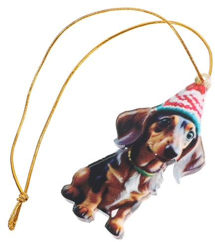 IMIKEYA Weihnachtsanhänger in Hundeform Aus Acryl Hängedekoration Für Weihnachtsbaum Wand Tür Fenster Oder Kamin Weihnachtsschmuck Für Party Und Fotoshootings