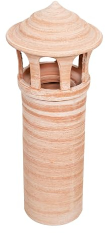 Schornstein aus Terrakotta, 100 % handgefertigt in Italien, Durchmesser 29 cm, Höhe 72 cm, toskanischer Ton, frostsicher, Landhausmöbel, Shabby