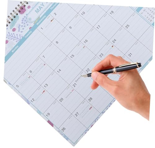 SEWACC 4 Stück personalisierter kalender countdown kalender dä plan monatlicher Wandkalender 2024 Hängekalender 2024 Englischer Hängekalender Wandkalender beachten beschichtetes Papier