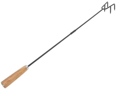 TOPBATHY Lang Feuerhaken Aus Robustem Für Kamin Und Holzofen Multifunktionaler Ascheentferner Und Kohlewender Mit Ergonomischem Rutschfestem Griff Zweiteiliger Feuerstellen-haken Für Indoor