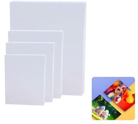 4 Sizes Glossy Photo Paper, Premium High Gloss Photo Paper, Glossy White Photographic Paper Photo for Inkjet Printer, Variety Size 8.9 X 12.7cm, 10.2 X 15.2cm, 12.7 X 17.8cm, 21 X 29.7cm - 90 Sheets