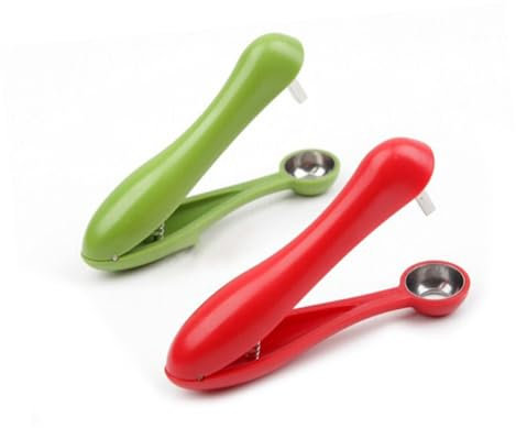 POPETPOP Cherry Pitter and Corer Tool with Stainless Steel Cup, Olive Seeder Fruit Core Remover for Kitchen Use, Food-Grade Material Suitable for Home and Outdoor Cooking Random Color