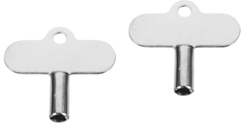 NUOBESTY 2pcs Radiator Bleeder Valve Key Metal Water Key Radiator Bleeding Tool Triangle Socket UK Cleaners
