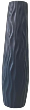 Fenteer Hohe Bodenvase, große Blumenvase, modernes Geschenk, Heimdekoration, dekorativ für Schlafzimmer, Esszimmer, Wohnzimmer, Ecke, Büro, Innenbereich, Grau