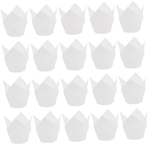 EPIGEIST 100 Piezas Taza de papel a prueba de aceite grasa tazas para hornear moldes para cupcakes de bombones revestimiento molde para cupcakes