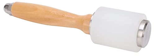 Yctze Martello Professionale per Intagliare la Pelle con Manico Ergonomico in Legno, Mazza per Martello in Nylon Leggero per Artigianato e Lavorazione della Pelle Fai-da-te