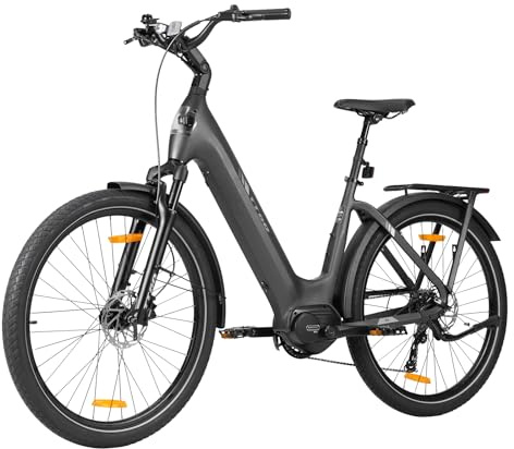 ttgo E-Bike 27,5 Zoll mit 250W Mittelmotor, Elektrofahrrad mit 36V 18Ah Akku, 9-Gang Schaltung, Reichweite bis 110-130 km, Leichtes Aluminium E-Citybike, Z5