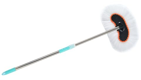 ACOGEDO Spazzola per Autolavaggio a Setole Morbide con Manico Telescopico in Acciaio Inox 66-119 Cm – Mop per Dettagli in Microfibra AntiGraffio per Auto, Moto e Interni
