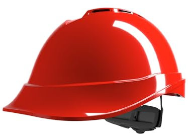 MSA V-Gard 200 Schutzhelm, leicht, robust, komfortabel, sicher rot material Acrylnitril-Butadien-Styrol