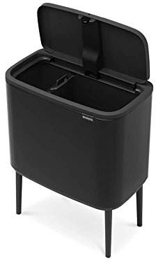 Brabantia 316203 Bo Touch Bin Poubelle Acier Inoxydable Noir mat 31,5 x 54 x 68 cm
