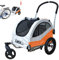 PAPILIOSHOP KUMA Rimorchio carrello per bici passeggino trasporto cane animali (Arancio)