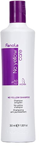 Fanola No Yellow Purple Shampoo - Purple Color Depositing Shampoo for Blondes, Bleached & Grey Hair - Formulated with Violet Pigment to Remove Brassy Tones from Hair (11.83 Fl oz)