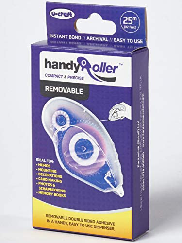 12 x U-Craft Handy Tape Roller 25m Removable Double Sided Adhesive Tape 202190