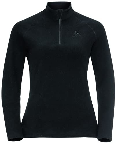 Odlo Fleecepullover Damen Rigi I Midlayer mit Halbreißverschluss I Langarm Wandershirt