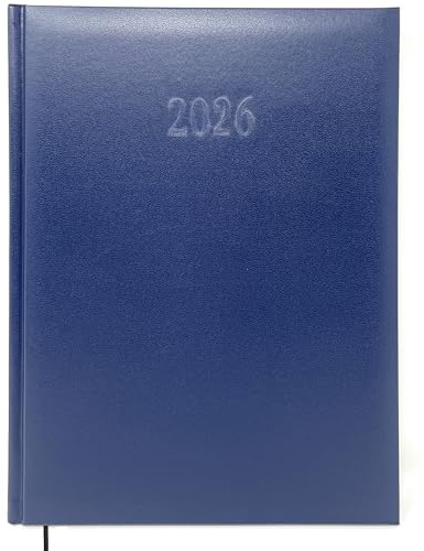 Kalenderbuch Chefplaner ca. A4 - Terminkalender mit Wochenübersicht 1 Woche 2 Seiten | Buchkalender als Chefkalender, Salonplaner, Werkstattplaner, Friseur Kalender | Hardcover, Lederoptik (Blau)
