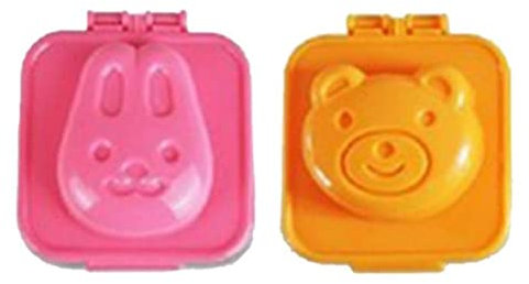 Baokuan Boiled Egg Mold Cute Cartoon 3d Egg Stencil Bento Maker Cutter Decorating Egg Tool Kitchen Accessories 2pcs