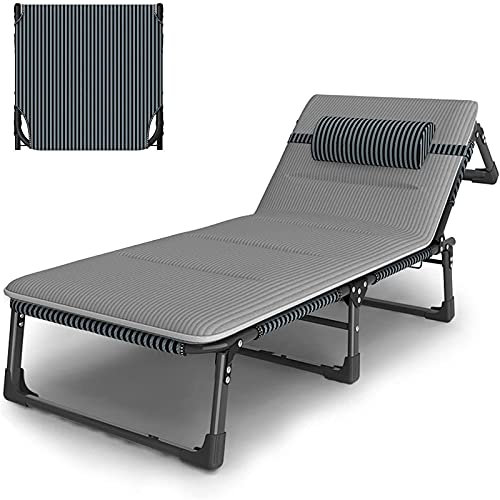 MXXHFC Zero Gravity Outdoor verstellbare klappbare Gartenliege, Liege für Strand, Garten, Familienpool, Kopf 3-Fach verstellbar, Tragfähigkeit 180 kg