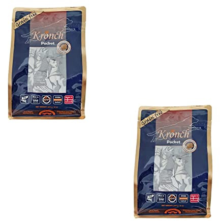 Kronch Pocket Lakse | Doppelpack | 2 x 600g | Getreidefreier Hundesnack mit frischem Lachs und Kartoffelmehl | Kann dabei helfen als Hundesnack für Zwischendurch zu dienen