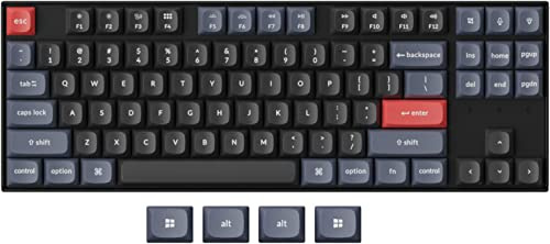 Keychron K8 Pro QMK/VIA Tastiera meccanica wireless, tastiera cablata programmabile a caldo TKL Custom con interruttore Gateron G Pro Brown, RGB, copritasti PBT per Mac Windows Linux
