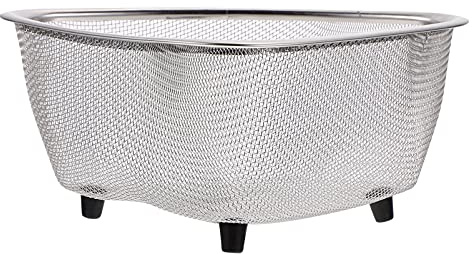 Alipis Triangle Sink Corner Rack Mesh Colander Kitchen Sink Draining Basket Storage Holder Small Size for Kitchen Organization