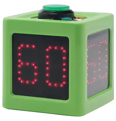 PODEC Temporizador De Cubos para Juegos De Mesa, Temporizador De Cubo De Reloj De Carrera De 4 Lados con Pantalla LED De 1,4 Pulgadas Y 3 Botones De Configuración, para Gestión Privada De Ajedrez