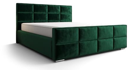Verona Idee Polsterbett Choco mit Lattenrost Holzrahmen Bettkasten 5 Größen viel Farben Auswahl GRüN 120cm X 200cm