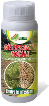 AL.FE Diserbante Totale, Erbicida Sistemico a Rapido Assorbimento per il Controllo delle Infestanti Annuali e Perenni Flacone da 500 ml