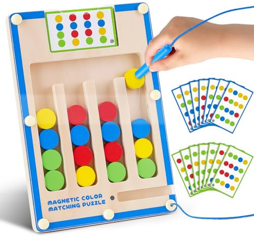 Montessori Spielzeug ab 3 4 5 6 Jahre Junge Mädchen: Motorikspielzeug Geschenk Junge 4-5-6-7 Jahre Geburtstagsgeschenk Activity Board für Kinderspielzeug ab 3-8 Jahr Holzspielzeug Lernspiele Labyrinth