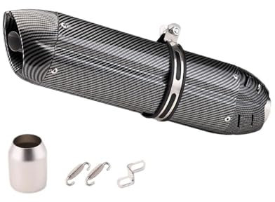 TUHBCX Motorräder Auspuffanlage Escape Moto Für Kawasaki Er6n Sv650 Für Crf 230 Z800 Universal 51MM Motorrad Auspuff Rohr Für R1 Cb650f Cb1000r Cbr250r Schalldämpfer(11 Star Yellow,470mm)