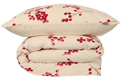 Schiesser Bettwäscheset Rowan - Feinbiber - 2-teilig - 135 x 200 cm - Creme