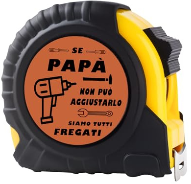 Lueaurra Regalo Festa del Papà, Misuratore a Nastro per Papà, Regali Compleanno Natale per Papà, Strumenti di Misurazione a Nastro 5m Incisi in Vera Pelle Regali per Papà P
