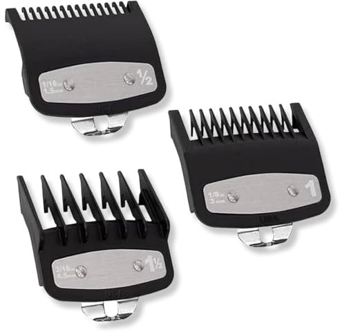 OUDQFCJ 3 Pzs Peine Límite para Cortapelos,Peine Maquina Cortar Pelo,Recortadores De Peine Guía,Cubierta Protectora Cortadora,Peine de Peluqueria Profesional Compatibles con Maquinillas Wahl
