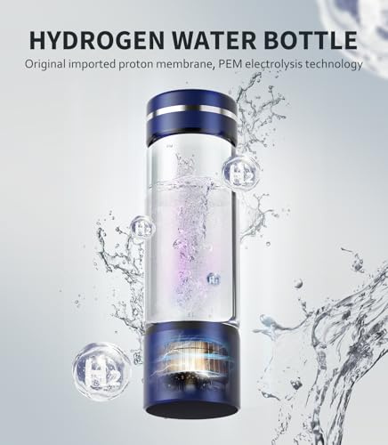 Lozltx Hydrogen Water Bottle 2025 Upgrade【NO.1 Double Hydrogen Content】【Super Hydrogen Content-6850PPB 】420ml Hydrogen Water Bottle Heavy Metals Improve Water in 3 Min Wavelength