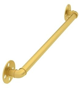 KAXLDHH Pasamanos Escalera De Acero, Barandilla Escalera De Metal, Pasamanos De Seguridad Antideslizantes, Baranda Soporte De Pared Interiores, Barandillas para Lofts, Guarderías, Pasillos(Gold,80cm)