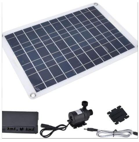 ESHDGFYB Pompa for Fontana Solare in silicio monocristallino da 50 W, 800 l/h, 12 V, a Basso Rumore, for irrigazione di fontane da Giardino for Famiglie