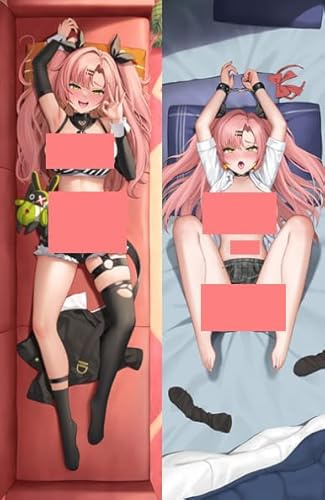 RuiHao Anime Kissenbezug Manga Kissenhülle Für Genshin Impact,Anime Pillowcase Digitaler Doppelseitiger Druck Kissenbezug,Seitenschläferkissen Bezug,Bedding Umarmungskissen Bezu,2WT-50x160CM