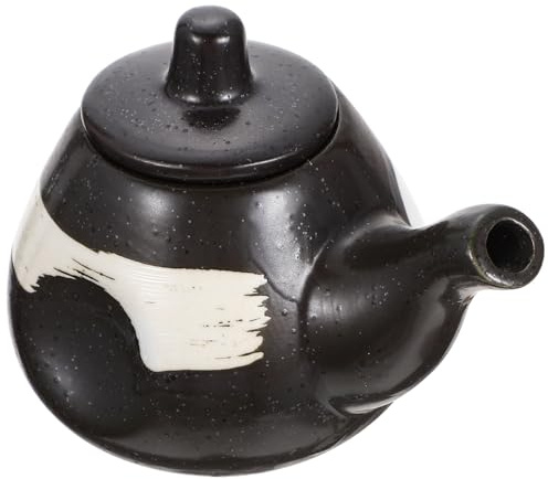 VICASKY Dosatore Salsa di Soia in Ceramica Nero Stile Giapponese | Contenitore Delicato per Condimenti, Mantiene Tavolo Pulito, Previene Contaminazioni delle Spezie