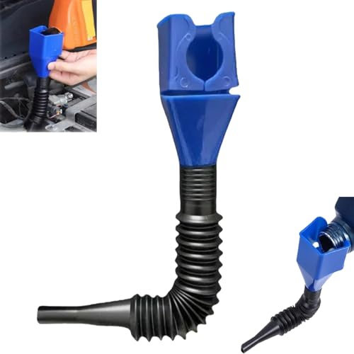 Embudo de aceite para coche y motocicleta, 2025 Upgrade Universal Embudo plegable con cierre de clip, embudo de boca ancha para el hogar, flexible y fácil de transportar (1)