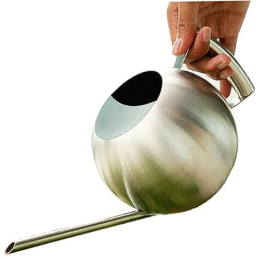 FUNOMOCYA Arrosoir Sphérique INOX à Long Bec pour Jardin Intérieur et Extérieur Outil Arrosage Fleurs Résistant Corrosion Finition Polie Antirayures
