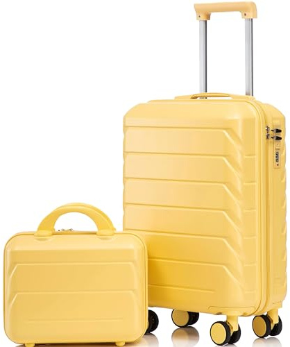 Hardshell Luggage, Lightweight Durable ABS Suitcase with Spinner Wheel, 14/20