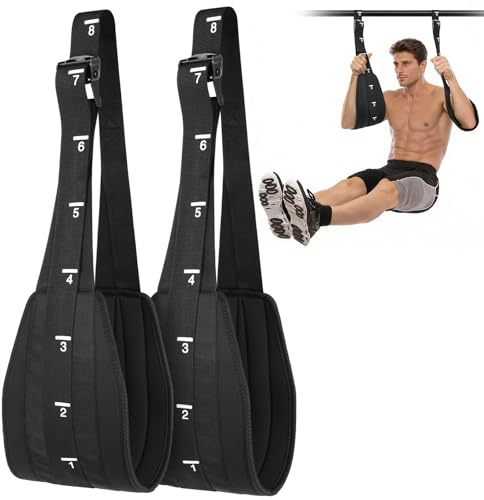 AUYAO Fitness Hanging Ab Straps Men Women Padded Hanging Ab Slings Fitness Ab Slings Straps with Steel Carabiners Workout Equipment for Pull Up Bar & Core Strength Core & Abdominal Training