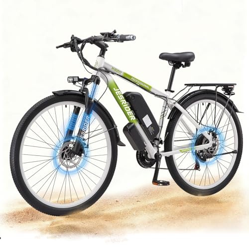 JESRIDER 29 * 2.1in Electric Bikes for Adults 48v 17.5ah Removable Battery, 80 Km Max,21-Speed Mountain E Bikes, Dual Disc Brakes Electric Bicycle for Men Women, Front Fork Suspension