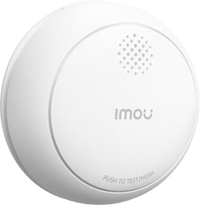 Imou Détecteur de Fumée WiFi Intelligent EN14604, Batterie 5 Ans